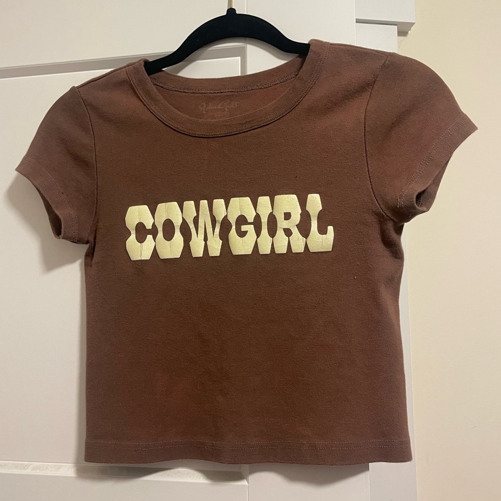 John Galt/Brandy Melville Cowgirl baby tee